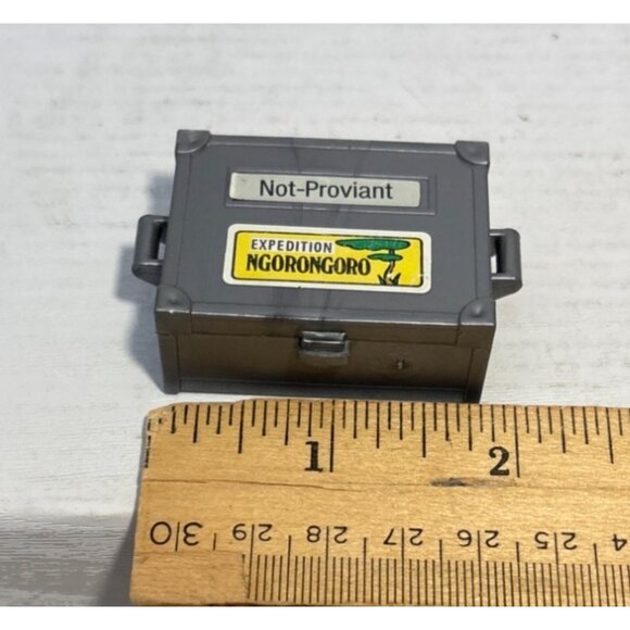 Vintage Playmobile Gray Expedition Ngorongoro Storage Box Hinged Lid & Labels - Picture 2 of 5